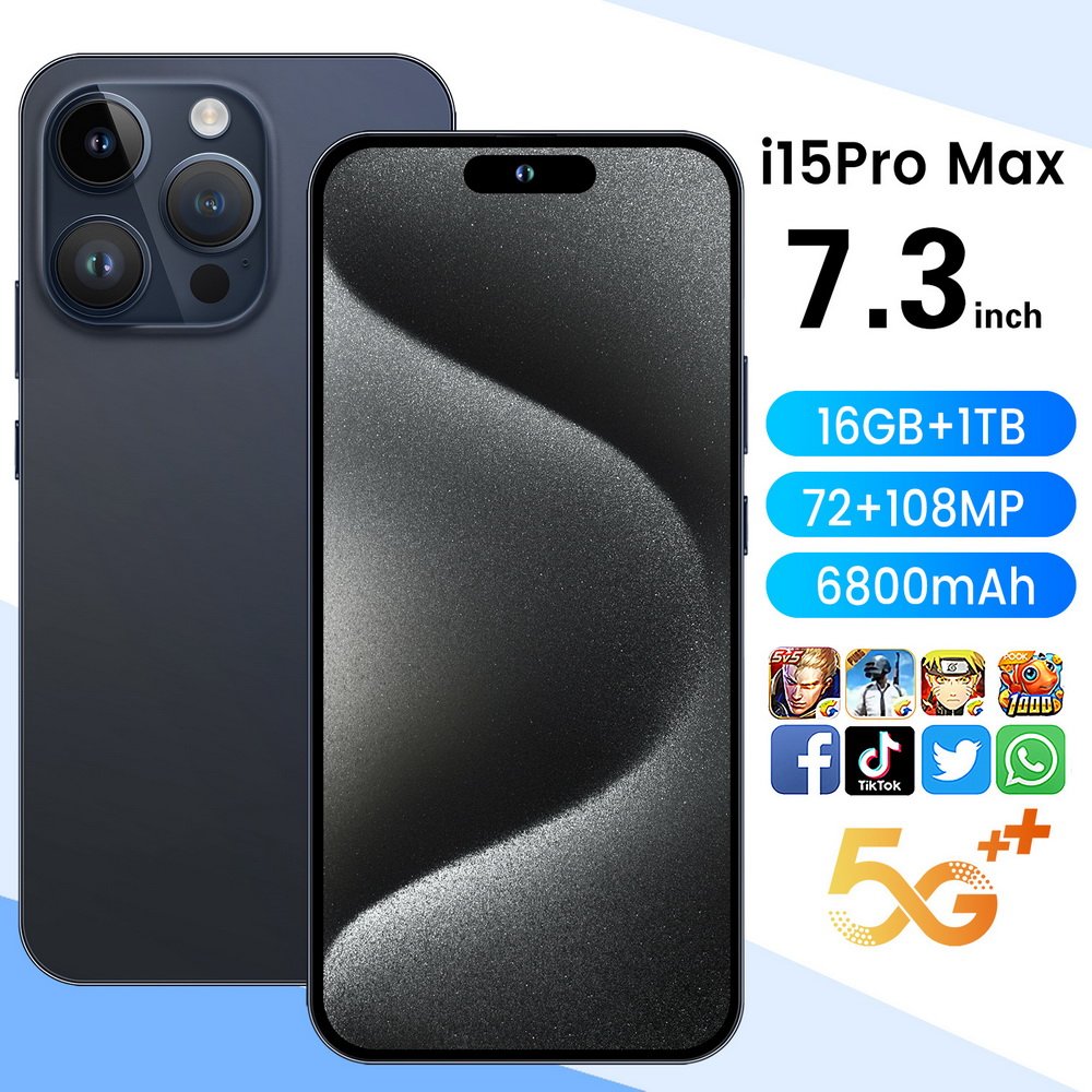 2024 Hot Selling HD 5G Smart Island Capsule Screen Smart Phone Fingerprints Unlocking Facial Recognition Mobile Phone